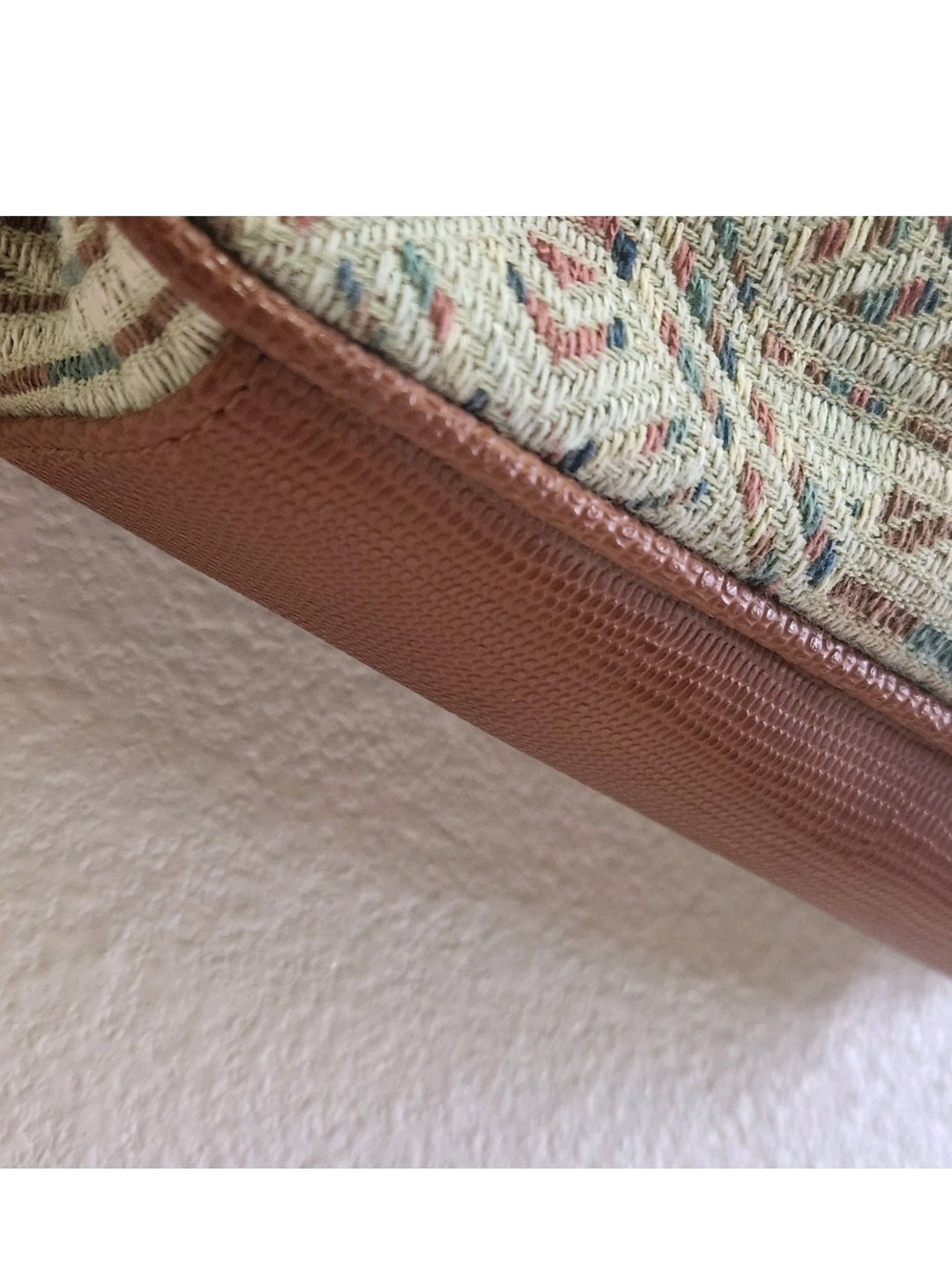 VTG 90s BG Street Aztec Tapestry Carpet Crossbody Bag 10x9x4 Bon Marche Hippie - Picture 16 of 16